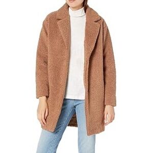 Daily Ritual  Sherpa coat in tan size large